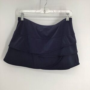 Lucky In Love Scalloped Tennis Golf Pickleball Athletic Skort Navy Size Medium